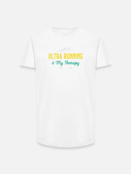 Ultra Running is My Therapy - Long Fit Men's T-Shirt - white
