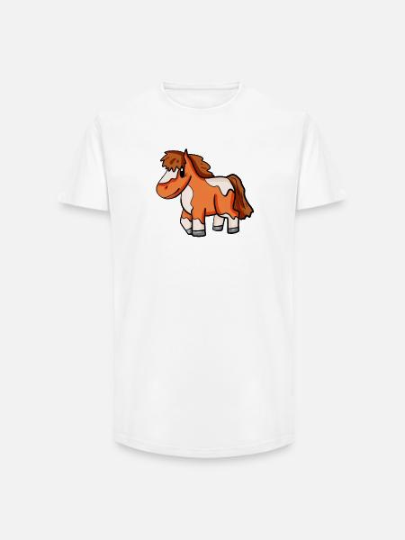 Shetland Pony Horse - Long Fit Men's T-Shirt - white