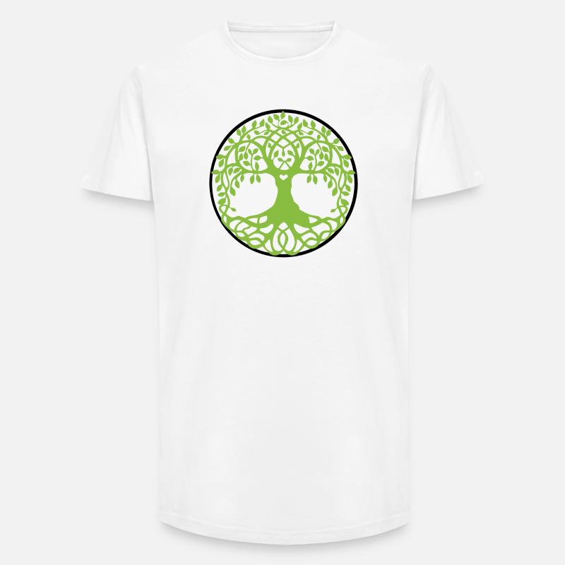 Mandala Baum des Lebens - Long Fit Männer T-Shirt - Weiß