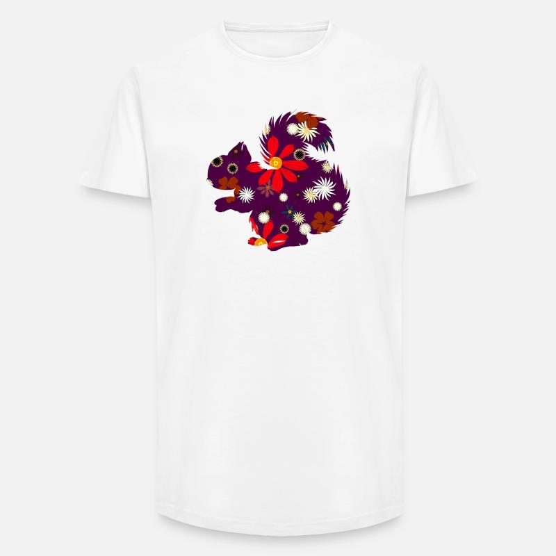 Herbstoutfit freizeit, eichhörnchchen design - Long Fit Männer T-Shirt - Weiß
