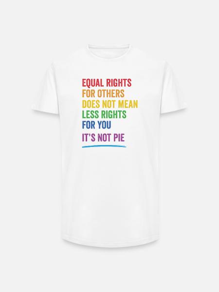 LGBT - Equal Rights For Others - Long Fit Men's T-Shirt - white