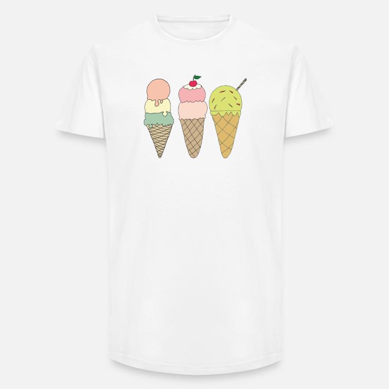 eisvariationen - Long Fit Männer T-Shirt - Weiß