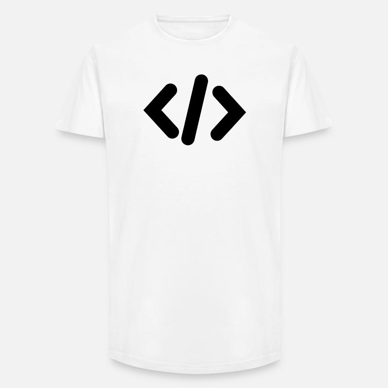 Code du programmeur - T-shirt coupe longue homme - blanc