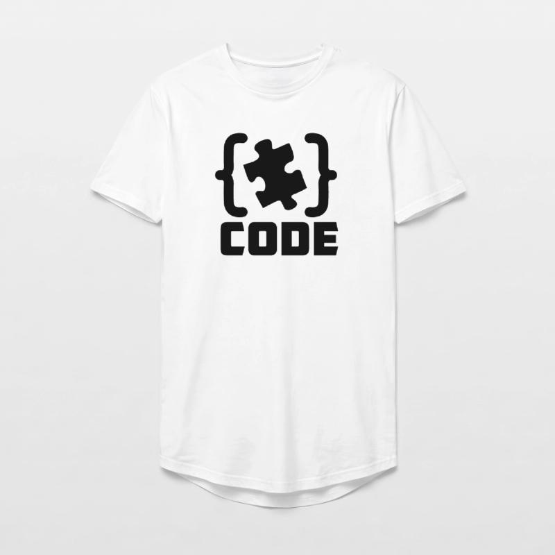 programmeur Code résolution de pièces de puzzle T-shirt coupe longue homme