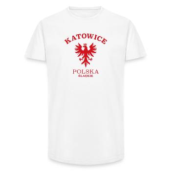 KATOWICE Kattowitz Polen Polska Poland - Long Fit Männer T-Shirt - Weiß - Vorne - AI Model Male 185 light (185cm)
