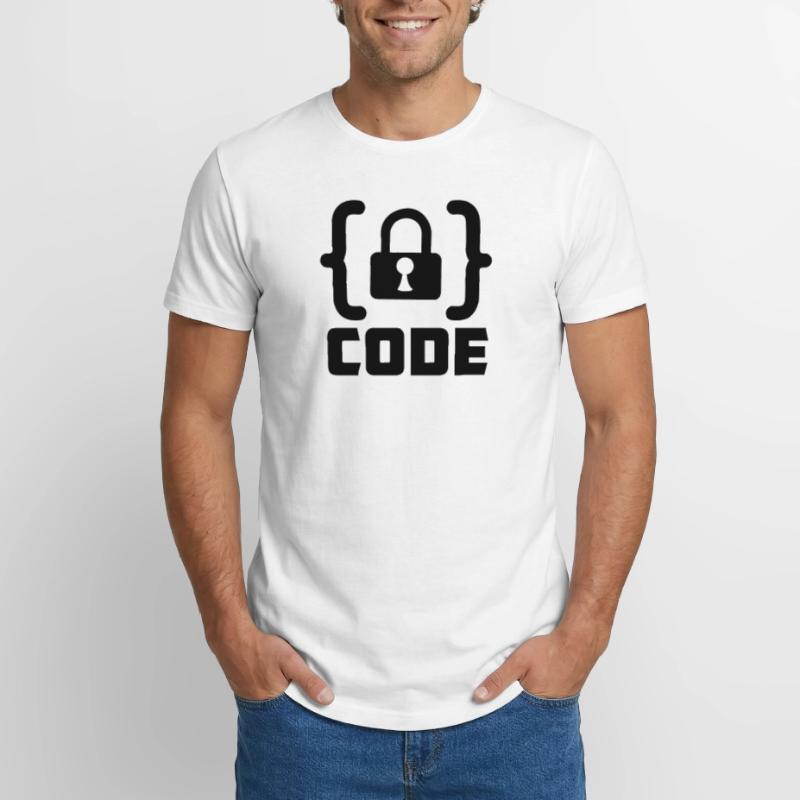 Code with lock programmer Long Fit Men's T-Shirt