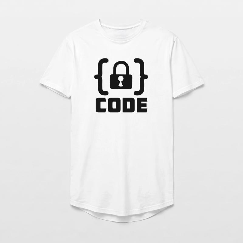 Code with lock programmer Long Fit Men's T-Shirt
