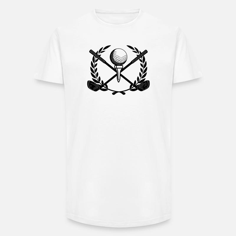 Golfin Lorbeerkranz - Long Fit Männer T-Shirt - Weiß