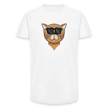 Coole Perserkatze Katzenrasse Katze - Long Fit Männer T-Shirt - Weiß - Vorne - AI Model Male 185 light (185cm)