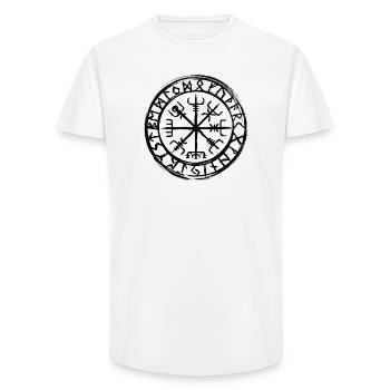 Vegvisir Kompass - Long Fit Männer T-Shirt - Weiß - Vorne - AI Model Male 185 light (185cm)