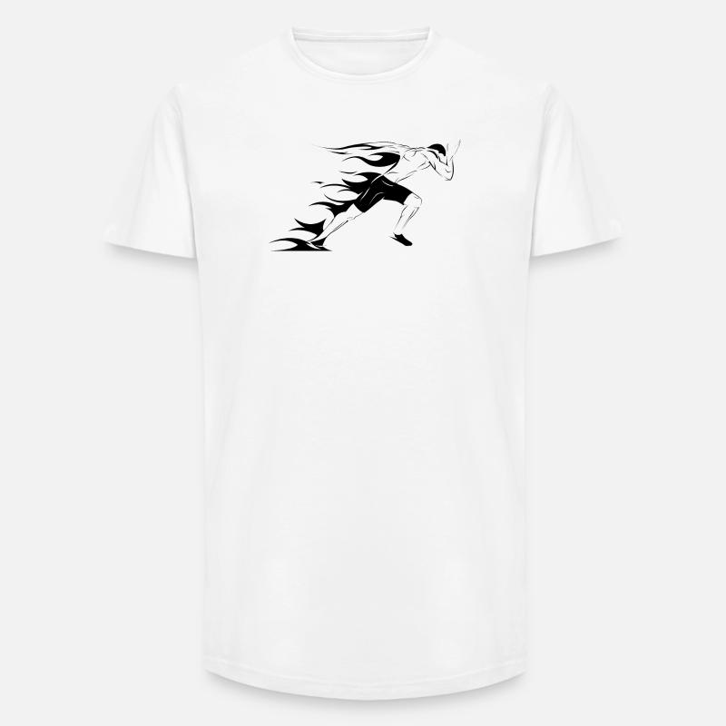 Runner Icon Illustration Sprinter Graphic icon - Long Fit Men's T-Shirt - white