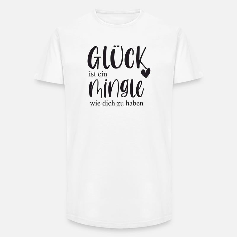 Mingle Single Freundschaft Plus Date Geschenk - Long Fit Männer T-Shirt - Weiß