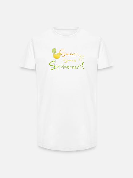 Sommer, Sonne, Spritzerzeit! Weinglas - Long Fit Männer T-Shirt - Weiß