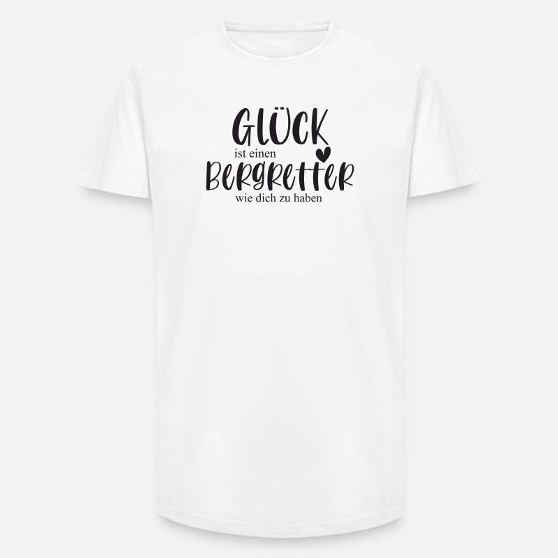 Bergretter Berg Klettern Berg Geschenk - Long Fit Männer T-Shirt - Weiß