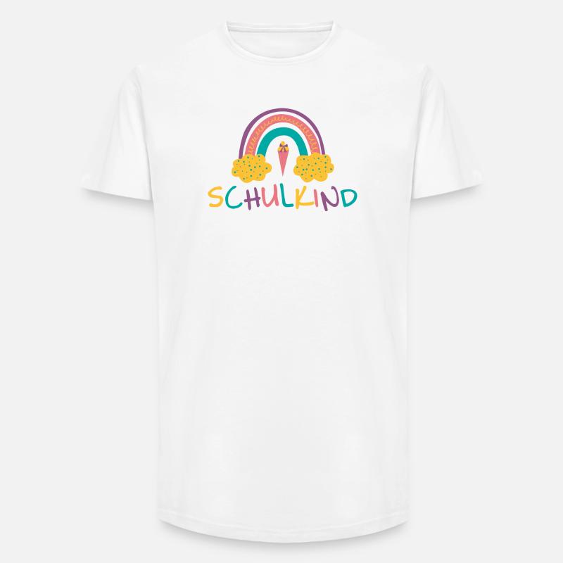 Schulkind - Regenbogen (2) - Long Fit Männer T-Shirt - Weiß