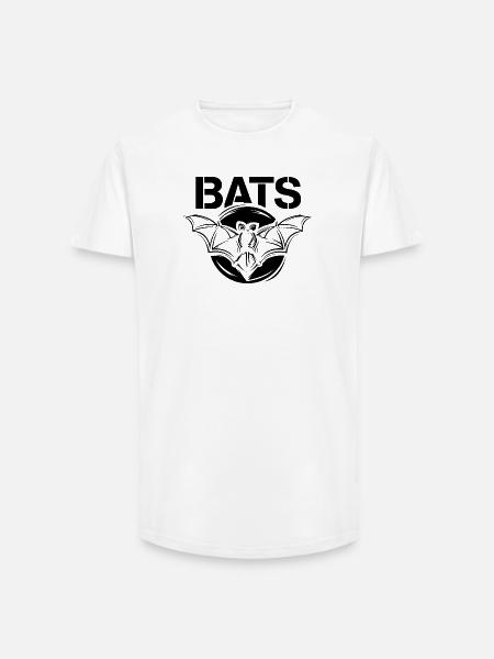 Bats Symbol Logo Bat Illustration Graphic - Long Fit Men's T-Shirt - white