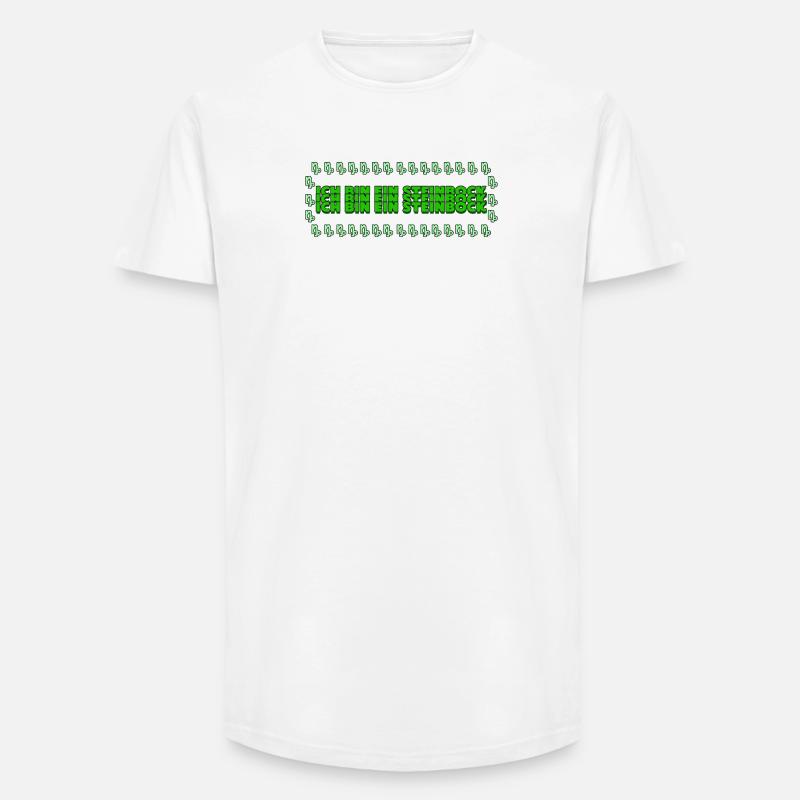 Steinbock Statement Horoskop Tierkreis Astrologie - Long Fit Männer T-Shirt - Weiß
