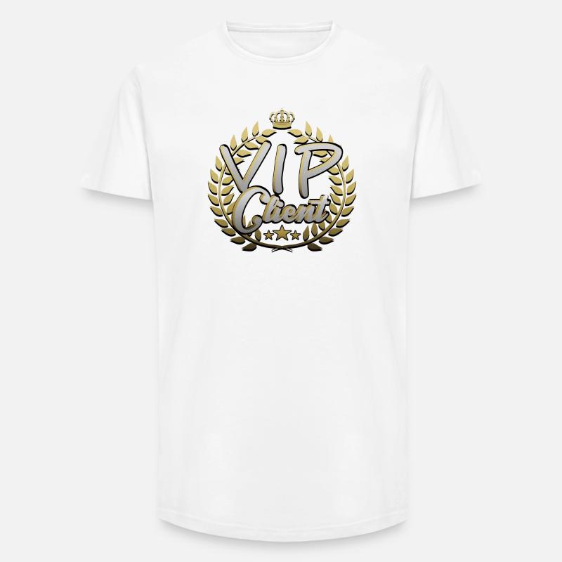 VIP Client - Long Fit Männer T-Shirt - Weiß