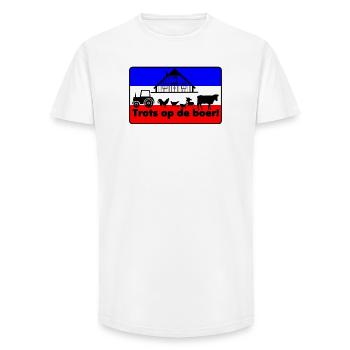 Flaggenbauern protestieren stolz auf den Bauern - Long Fit Männer T-Shirt - Weiß - Vorne - AI Model Male 185 light (185cm)