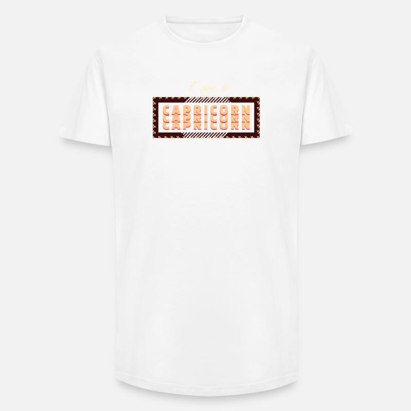 Steinbock Sternzeichen Cool Statement Horoskop - Long Fit Männer T-Shirt - Weiß