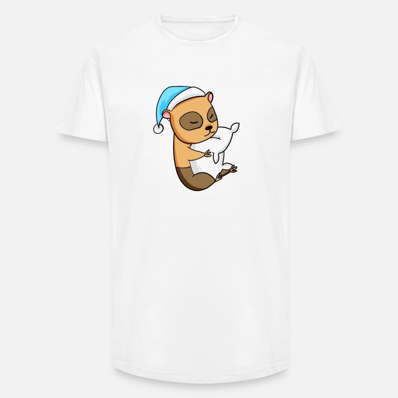 Cochon d’Inde Bébé - T-shirt coupe longue homme - blanc