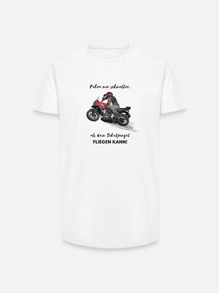 Motorrad Art - Long Fit Männer T-Shirt - Weiß
