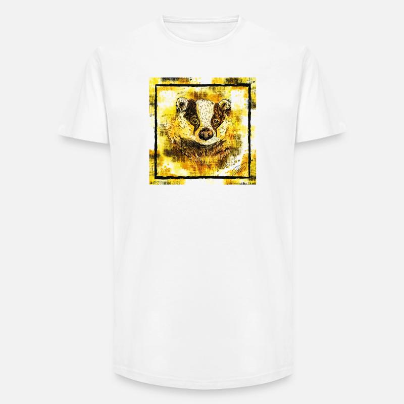 Der Gelbe Dachs, Tier Geschenke - Long Fit Männer T-Shirt - Weiß
