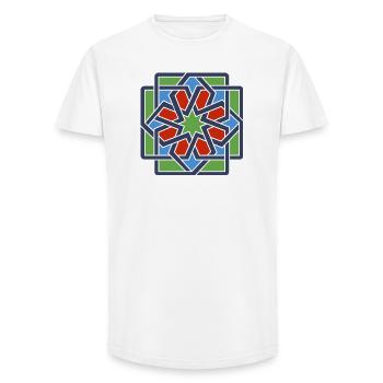Andalousie 4 - T-shirt coupe longue homme - blanc - Devant - AI Model Male 185 light (185cm)