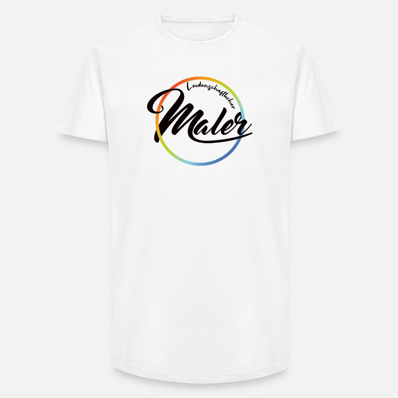 Leidenschaftlicher Maler - Long Fit Männer T-Shirt - Weiß