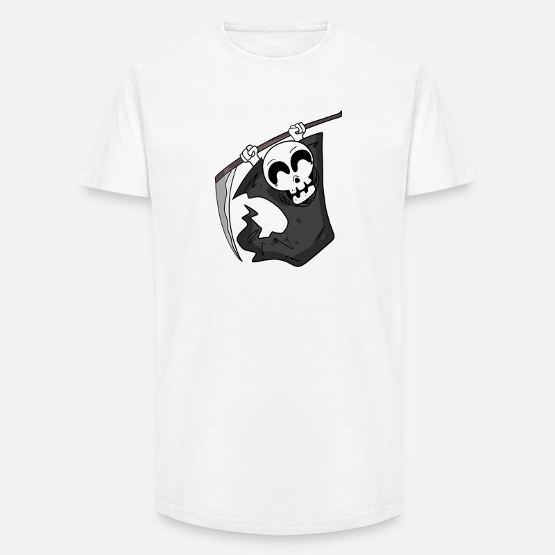 Sensenmann freut sich - Long Fit Männer T-Shirt - Weiß