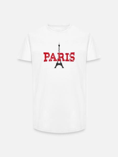 Paris, the city of love - Long Fit Men's T-Shirt - white