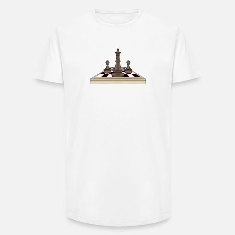 Schach Schachbrett - Long Fit Männer T-Shirt - Weiß