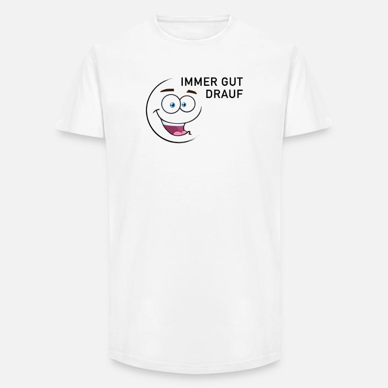 Immer gut drauf | smiley - Long Fit Männer T-Shirt - Weiß