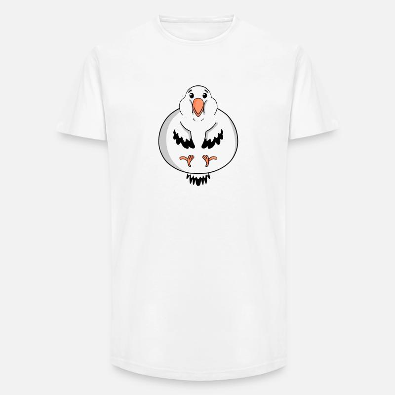 Fett Möwe Körperfett - Long Fit Männer T-Shirt - Weiß