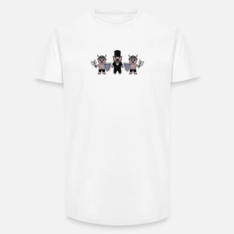 Groom Security Vikings - Long Fit Men's T-Shirt - white