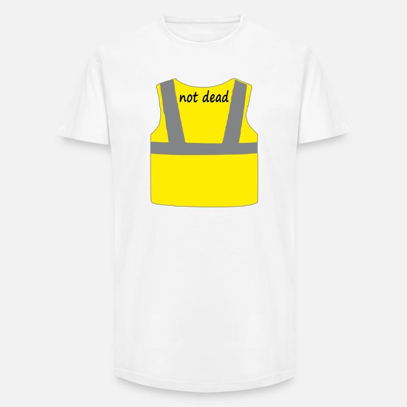 Gelbe Weste - Long Fit Männer T-Shirt - Weiß