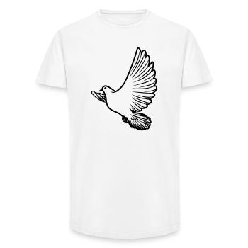 Transparent peace dove - Long Fit Men's T-Shirt - white - Front - AI Model Male 185 light (185cm)