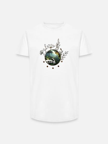 Piano dans la jungle - T-shirt coupe longue homme - blanc