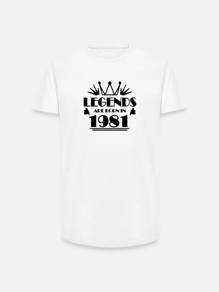 1981 - Born 1981 - Long Fit Men's T-Shirt - white