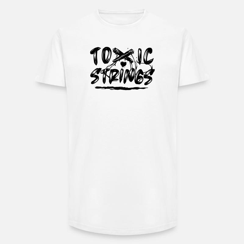 Toxic Strings - Long Fit Men's T-Shirt - white