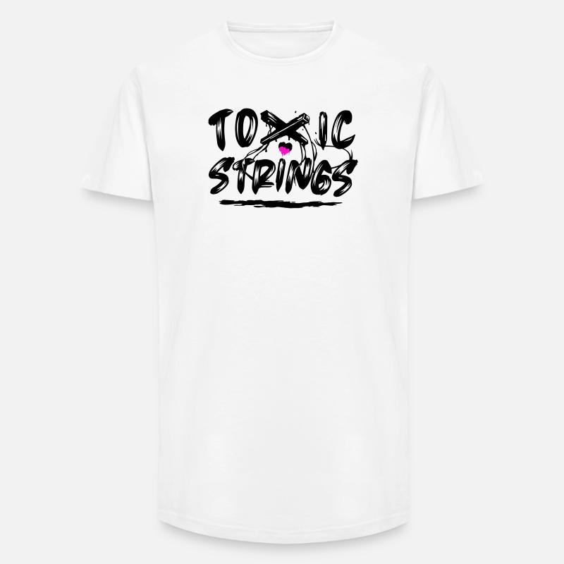 Toxic Strings 2 Farben - Long Fit Männer T-Shirt - Weiß