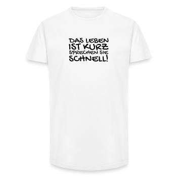 Lustige Sprüche - Long Fit Männer T-Shirt - Weiß - Vorne - AI Model Male 185 light (185cm)