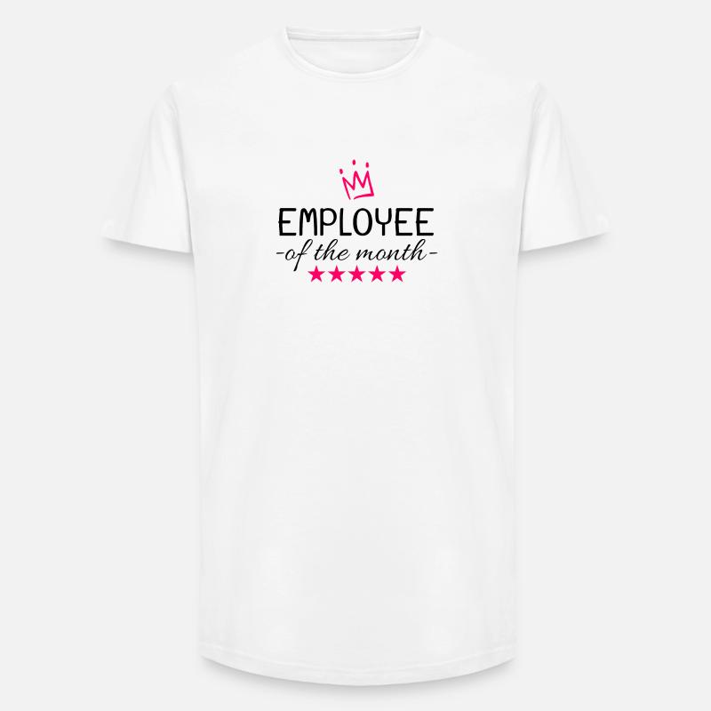Mitarbeiter des Monats Geschenk - Long Fit Männer T-Shirt - Weiß
