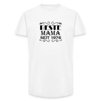 Beste Mama seit 1976 - Long Fit Männer T-Shirt - Weiß - Vorne - AI Model Male 185 light (185cm)