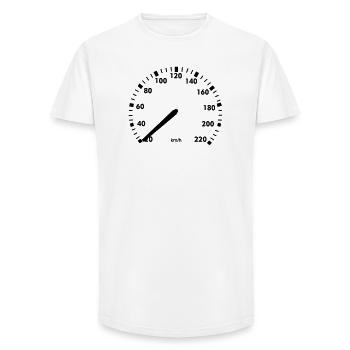 Speedometer car standstill - Long Fit Men's T-Shirt - white - Front - AI Model Male 185 light (185cm)