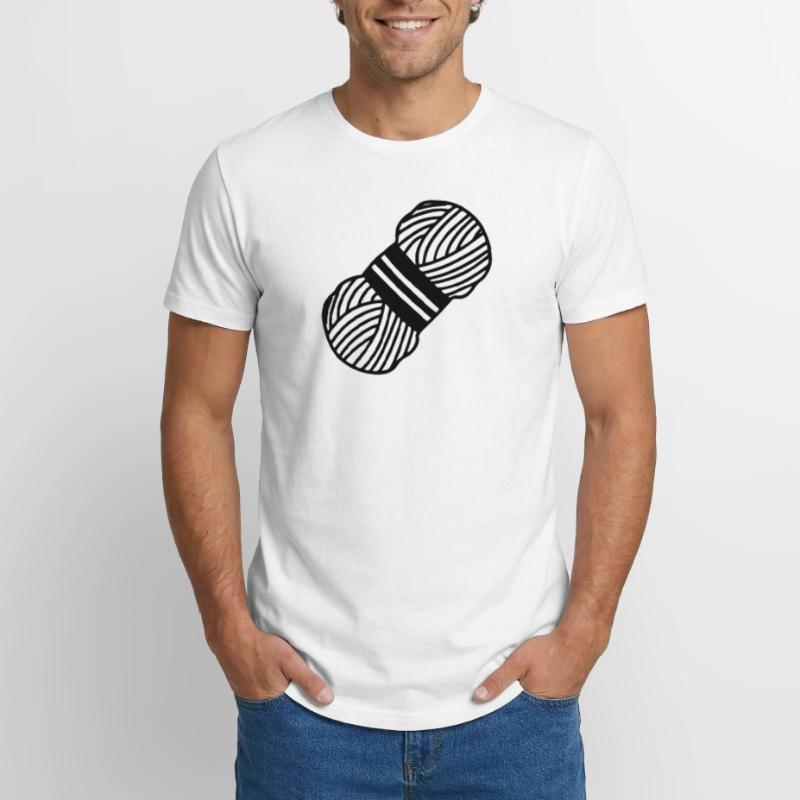 Wolle knoten oder häkeln Long Fit Männer T-Shirt