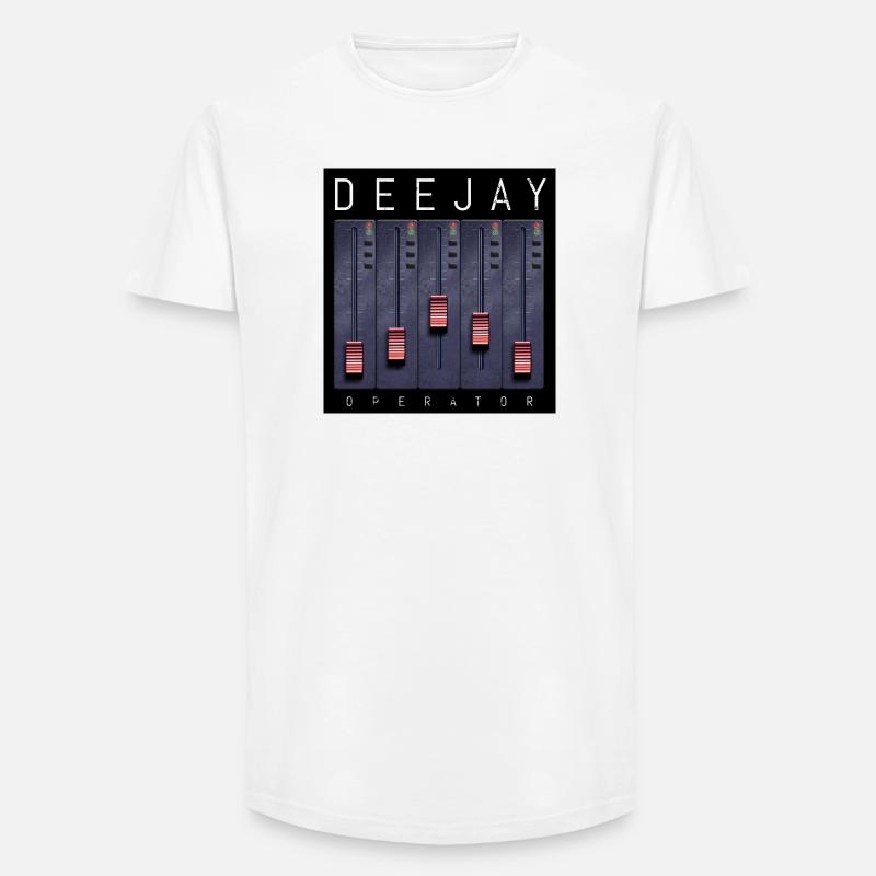 Deejay Operator Fader Design - Long Fit Men's T-Shirt - white