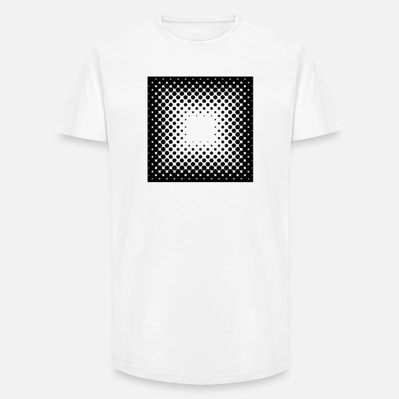 Infinity Black - Long Fit Männer T-Shirt - Weiß