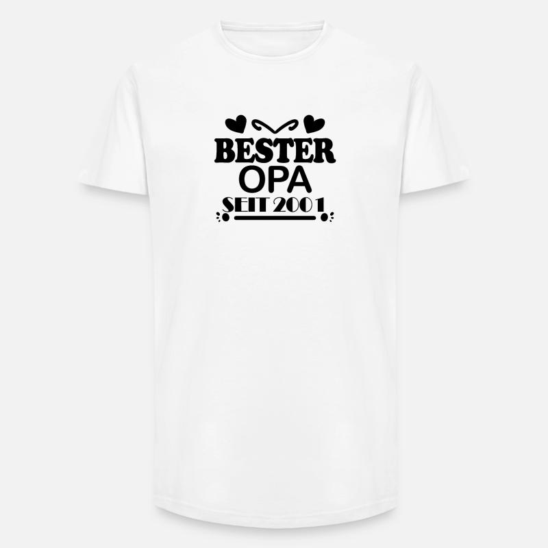 Bester Opa seit 2001 - Long Fit Männer T-Shirt - Weiß