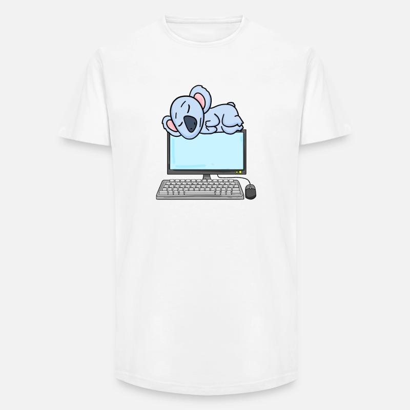 Koala Computer Nerd Programmer Gift - Long Fit Men's T-Shirt - white
